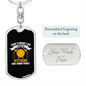 I Trade In Bitcoins Crypto Keychain Stainless Steel or 18k Gold Dog Tag Keyring-Express Your Love Gifts