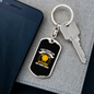 I Trade In Bitcoins Crypto Keychain Stainless Steel or 18k Gold Dog Tag Keyring-Express Your Love Gifts