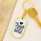 I Trust The Lord Keychain Stainless Steel or 18k Gold Dog Tag Keyring-Express Your Love Gifts