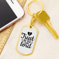I Trust The Lord Keychain Stainless Steel or 18k Gold Dog Tag Keyring-Express Your Love Gifts