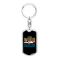 I Turn Wood To Things Swivel Keychain Woodworker Dog Tag Stainless Steel or 18k Gold-Express Your Love Gifts