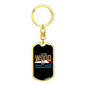 I Turn Wood To Things Swivel Keychain Woodworker Dog Tag Stainless Steel or 18k Gold-Express Your Love Gifts