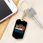 I Turn Wood To Things Swivel Keychain Woodworker Dog Tag Stainless Steel or 18k Gold-Express Your Love Gifts