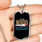 I Turn Wood To Things Woodworker Dog Tag Stainless Steel or 18k Gold W 24"-Express Your Love Gifts