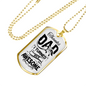 I Turned Out Awesome Dad Necklace Stainless Steel or 18k Gold Dog Tag 24" Chain-Express Your Love Gifts