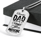 I Turned Out Awesome Dad Necklace Stainless Steel or 18k Gold Dog Tag 24" Chain-Express Your Love Gifts