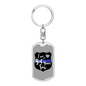 I'Ve Got Your Six Keychain Stainless Steel or 18k Gold Dog Tag Keyring-Express Your Love Gifts