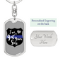 I'Ve Got Your Six Keychain Stainless Steel or 18k Gold Dog Tag Keyring-Express Your Love Gifts