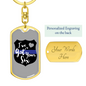 I'Ve Got Your Six Keychain Stainless Steel or 18k Gold Dog Tag Keyring-Express Your Love Gifts