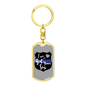 I'Ve Got Your Six Keychain Stainless Steel or 18k Gold Dog Tag Keyring-Express Your Love Gifts