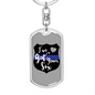I'Ve Got Your Six Keychain Stainless Steel or 18k Gold Dog Tag Keyring-Express Your Love Gifts