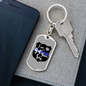 I'Ve Got Your Six Keychain Stainless Steel or 18k Gold Dog Tag Keyring-Express Your Love Gifts