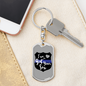 I'Ve Got Your Six Keychain Stainless Steel or 18k Gold Dog Tag Keyring-Express Your Love Gifts
