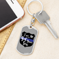 I'Ve Got Your Six Keychain Stainless Steel or 18k Gold Dog Tag Keyring-Express Your Love Gifts