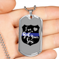 I'Ve Got Your Six Necklace Stainless Steel or 18k Gold Dog Tag 24"-Express Your Love Gifts