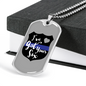 I'Ve Got Your Six Necklace Stainless Steel or 18k Gold Dog Tag 24"-Express Your Love Gifts