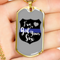 I'Ve Got Your Six Necklace Stainless Steel or 18k Gold Dog Tag 24"-Express Your Love Gifts