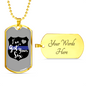 I'Ve Got Your Six Necklace Stainless Steel or 18k Gold Dog Tag 24"-Express Your Love Gifts