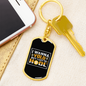 I Wanna YOLO But I Gotta HODL Crypto Keychain Stainless Steel or 18k Gold Dog Tag Keyring-Express Your Love Gifts