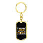 I Wanna YOLO But I Gotta HODL Crypto Keychain Stainless Steel or 18k Gold Dog Tag Keyring-Express Your Love Gifts