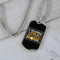 I Wanna YOLO But I Gotta HODL Crypto Necklace Stainless Steel or 18k Gold Dog Tag 24" Chain-Express Your Love Gifts