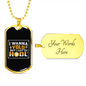 I Wanna YOLO But I Gotta HODL Crypto Necklace Stainless Steel or 18k Gold Dog Tag 24" Chain-Express Your Love Gifts