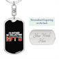 I Wanna YOLO Crypto Keychain Stainless Steel or 18k Gold Dog Tag Keyring-Express Your Love Gifts