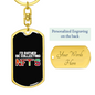 I Wanna YOLO Crypto Keychain Stainless Steel or 18k Gold Dog Tag Keyring-Express Your Love Gifts