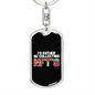 I Wanna YOLO Crypto Keychain Stainless Steel or 18k Gold Dog Tag Keyring-Express Your Love Gifts