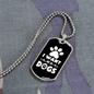 I Want All The Dogs Necklace Stainless Steel or 18k Gold Dog Tag 24" Chain-Express Your Love Gifts