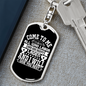 I Will Give You Rest Keychain Stainless Steel or 18k Gold Dog Tag Keyring-Express Your Love Gifts