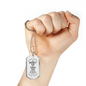 I Will Instruct You Christian Necklace Stainless Steel or 18k Gold Dog Tag 24" Chain-Express Your Love Gifts