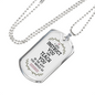 I Will Instruct You Christian Necklace Stainless Steel or 18k Gold Dog Tag 24" Chain-Express Your Love Gifts