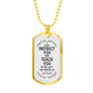 I Will Instruct You Christian Necklace Stainless Steel or 18k Gold Dog Tag 24" Chain-Express Your Love Gifts