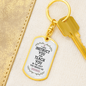 I Will Instruct You Psalm 32:8 Keychain Stainless Steel or 18k Gold Dog Tag Keyring-Express Your Love Gifts