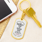 I Will Instruct You Psalm 32:8 Keychain Stainless Steel or 18k Gold Dog Tag Keyring-Express Your Love Gifts