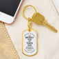 I Will Instruct You Psalm 32:8 Keychain Stainless Steel or 18k Gold Dog Tag Keyring-Express Your Love Gifts