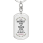 I Will Instruct You Psalm 32:8 Keychain Stainless Steel or 18k Gold Dog Tag Keyring-Express Your Love Gifts