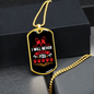 I Will Never Forget You Necklace Stainless Steel or 18k Gold Dog Tag 24" Chain-Express Your Love Gifts