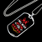 I Will Never Forget You Necklace Stainless Steel or 18k Gold Dog Tag 24" Chain-Express Your Love Gifts