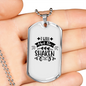 I Will Not Be Shaken Christian Necklace Stainless Steel or 18k Gold Dog Tag 24" Chain-Express Your Love Gifts