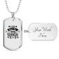 I Will Not Be Shaken Christian Necklace Stainless Steel or 18k Gold Dog Tag 24" Chain-Express Your Love Gifts