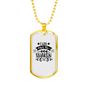 I Will Not Be Shaken Christian Necklace Stainless Steel or 18k Gold Dog Tag 24" Chain-Express Your Love Gifts