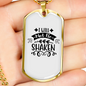 I Will Not Be Shaken Christian Necklace Stainless Steel or 18k Gold Dog Tag 24" Chain-Express Your Love Gifts