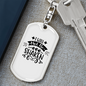I Will Not Be Shaken Keychain Stainless Steel or 18k Gold Dog Tag Keyring-Express Your Love Gifts
