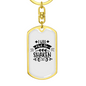 I Will Not Be Shaken Keychain Stainless Steel or 18k Gold Dog Tag Keyring-Express Your Love Gifts