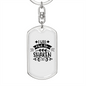 I Will Not Be Shaken Keychain Stainless Steel or 18k Gold Dog Tag Keyring-Express Your Love Gifts