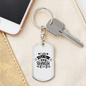 I Will Not Be Shaken Keychain Stainless Steel or 18k Gold Dog Tag Keyring-Express Your Love Gifts