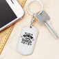 I Will Not Be Shaken Keychain Stainless Steel or 18k Gold Dog Tag Keyring-Express Your Love Gifts