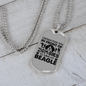 I Will Save My Beagle Necklace Stainless Steel or 18k Gold Dog Tag 24" Chain-Express Your Love Gifts